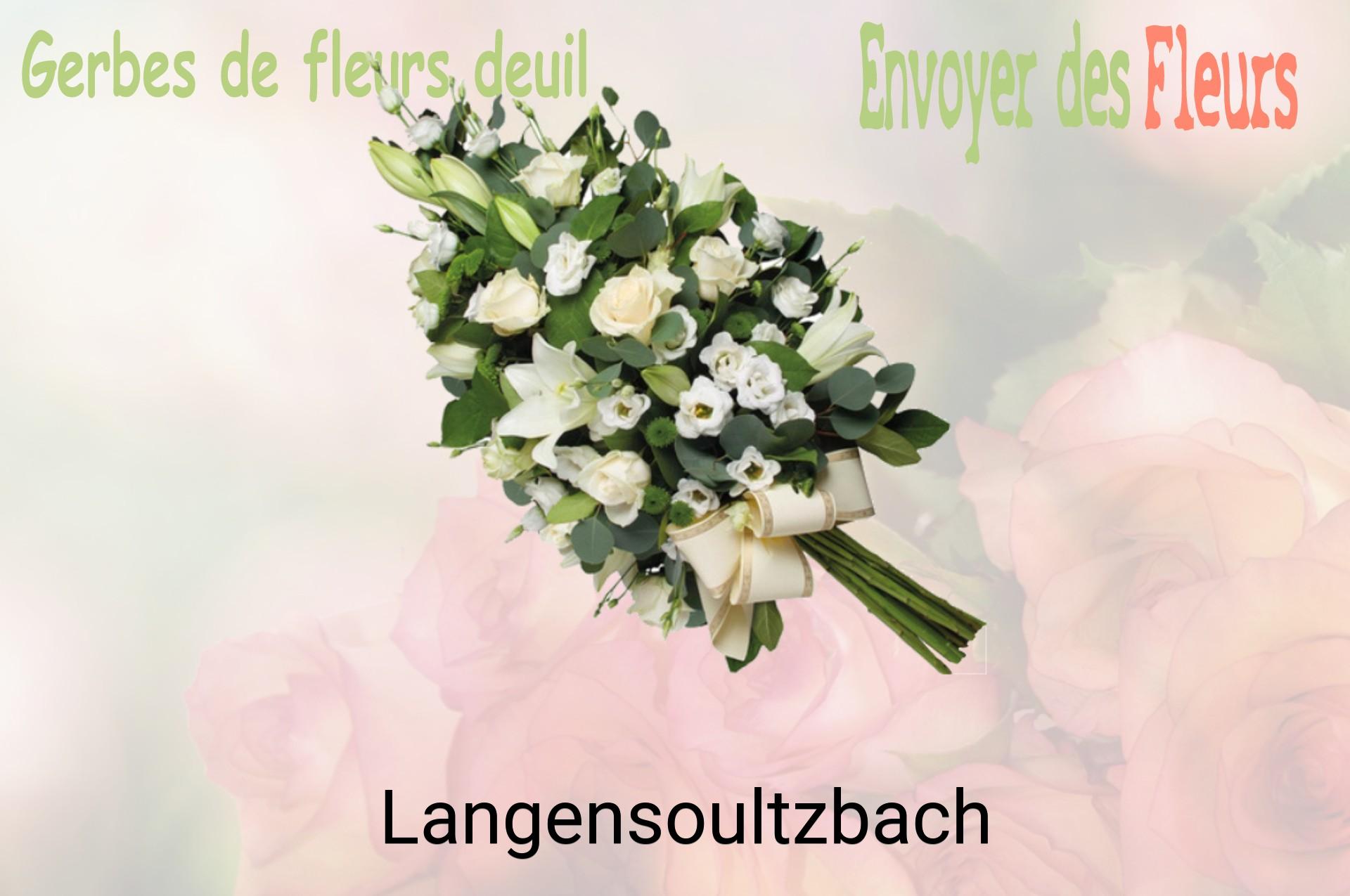 Gerbe de fleurs de deuil livrée à Langensoultzbach